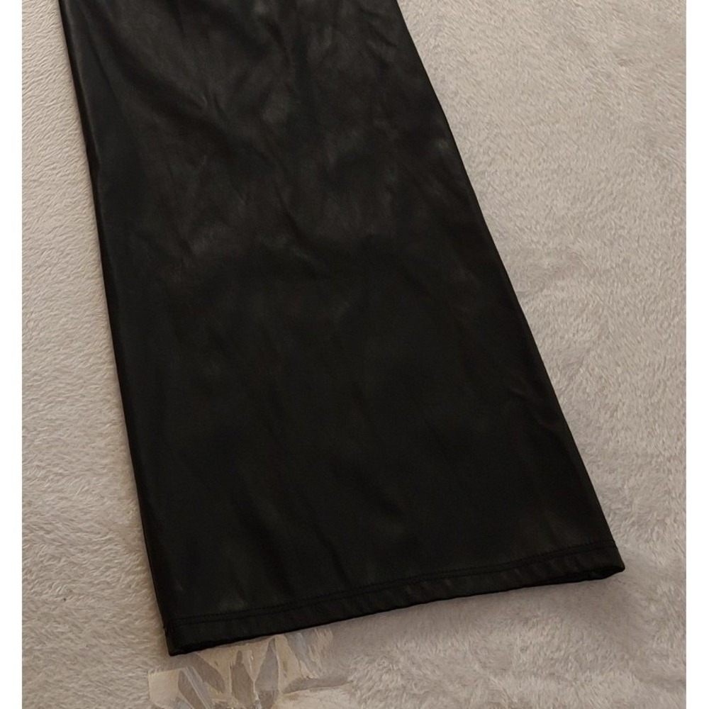 Wild Fable Women's Black Faux Leather Wide Leg Seam Front Pants Size 2 NWOT - Picture 9 of 13